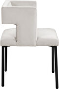 Cream velvet fashionable dining chair by Meridian additional picture 4