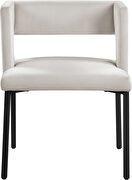 Cream velvet fashionable dining chair by Meridian additional picture 6
