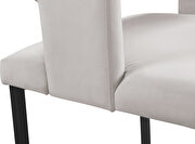 Cream velvet fashionable dining chair by Meridian additional picture 7