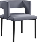 Gray velvet fashionable dining chair by Meridian additional picture 5