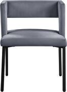 Gray velvet fashionable dining chair by Meridian additional picture 6