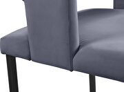 Gray velvet fashionable dining chair by Meridian additional picture 7