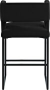 Black unique square back bar stool by Meridian additional picture 7
