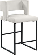 Cream unique square back bar stool by Meridian additional picture 3