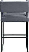 Gray unique square back bar stool by Meridian additional picture 4