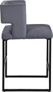 Gray unique square back bar stool by Meridian additional picture 5