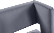 Gray unique square back bar stool by Meridian additional picture 7