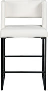 White unique square back bar stool by Meridian additional picture 5
