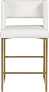 White unique square back bar stool by Meridian additional picture 6