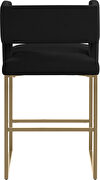 Black unique square back bar stool by Meridian additional picture 3