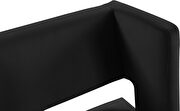 Black unique square back bar stool by Meridian additional picture 7