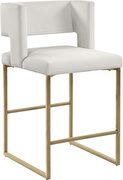 Cream unique square back bar stool by Meridian additional picture 2