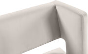 Cream unique square back bar stool by Meridian additional picture 4