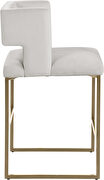 Cream unique square back bar stool by Meridian additional picture 5