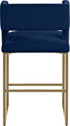 Navy unique square back bar stool by Meridian additional picture 6