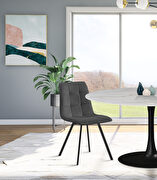 Velvet contemporary dining chair pair by Meridian additional picture 2