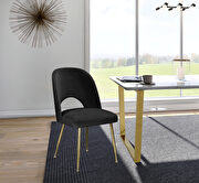 Brushed gold / black velvet dining chair by Meridian additional picture 2