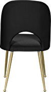 Brushed gold / black velvet dining chair by Meridian additional picture 3