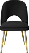 Brushed gold / black velvet dining chair by Meridian additional picture 4