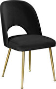 Brushed gold / black velvet dining chair by Meridian additional picture 5