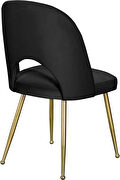 Brushed gold / black velvet dining chair by Meridian additional picture 6