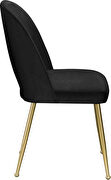 Brushed gold / black velvet dining chair by Meridian additional picture 7