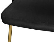 Brushed gold / black velvet dining chair by Meridian additional picture 8