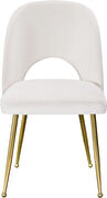 Brushed gold / cream velvet dining chair by Meridian additional picture 3
