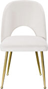 Brushed gold / cream velvet dining chair additional photo 3 of 7