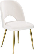 Brushed gold / cream velvet dining chair by Meridian additional picture 4