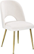 Brushed gold / cream velvet dining chair additional photo 4 of 7