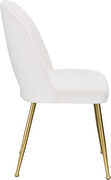 Brushed gold / cream velvet dining chair additional photo 5 of 7