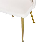 Brushed gold / cream velvet dining chair by Meridian additional picture 7