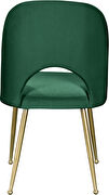 Brushed gold / green velvet dining chair additional photo 3 of 9