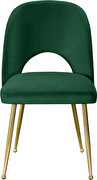 Brushed gold / green velvet dining chair by Meridian additional picture 4