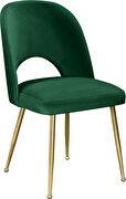 Brushed gold / green velvet dining chair by Meridian additional picture 5
