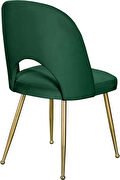 Brushed gold / green velvet dining chair by Meridian additional picture 6