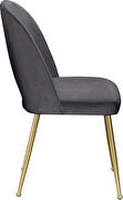 Brushed gold / gray velvet dining chair by Meridian additional picture 6