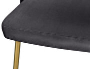 Brushed gold / gray velvet dining chair by Meridian additional picture 7