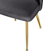 Brushed gold / gray velvet dining chair by Meridian additional picture 8