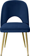 Brushed gold / navy velvet dining chair by Meridian additional picture 3