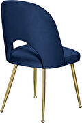 Brushed gold / navy velvet dining chair by Meridian additional picture 5