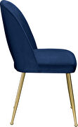 Brushed gold / navy velvet dining chair by Meridian additional picture 6