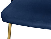 Brushed gold / navy velvet dining chair by Meridian additional picture 7