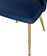 Brushed gold / navy velvet dining chair by Meridian additional picture 8
