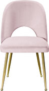 Brushed gold / pink velvet dining chair by Meridian additional picture 4