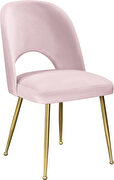 Brushed gold / pink velvet dining chair by Meridian additional picture 5