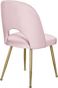 Brushed gold / pink velvet dining chair by Meridian additional picture 6