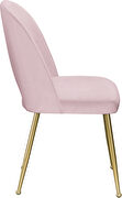 Brushed gold / pink velvet dining chair by Meridian additional picture 7