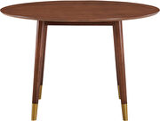 Mid-century style walnut round table by Meridian additional picture 6